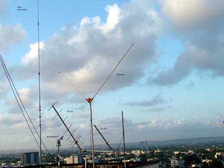 As antenas de PY7DM  